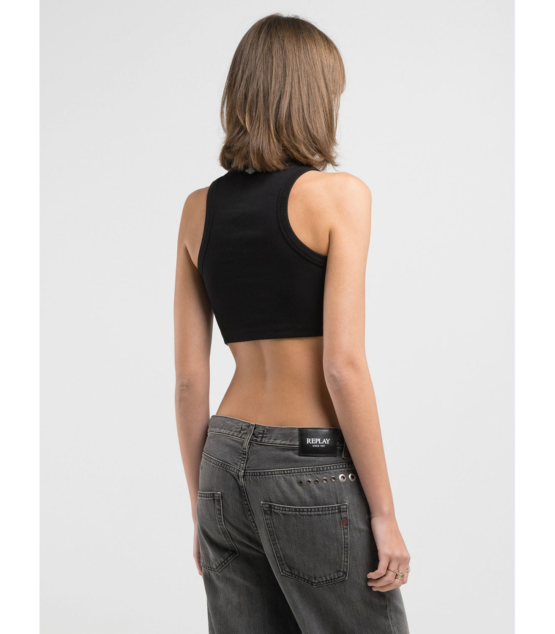 コットンスキニーフィットベストトップ 詳細画像 ブラック 2